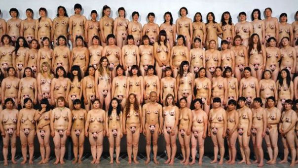 Ai Weiwei with EVEN MORE nudists.